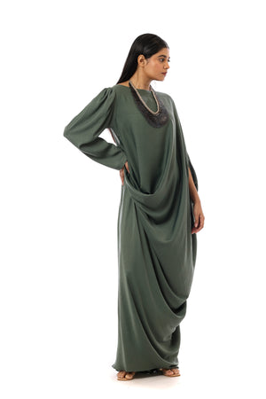 Cowl Drape Dress