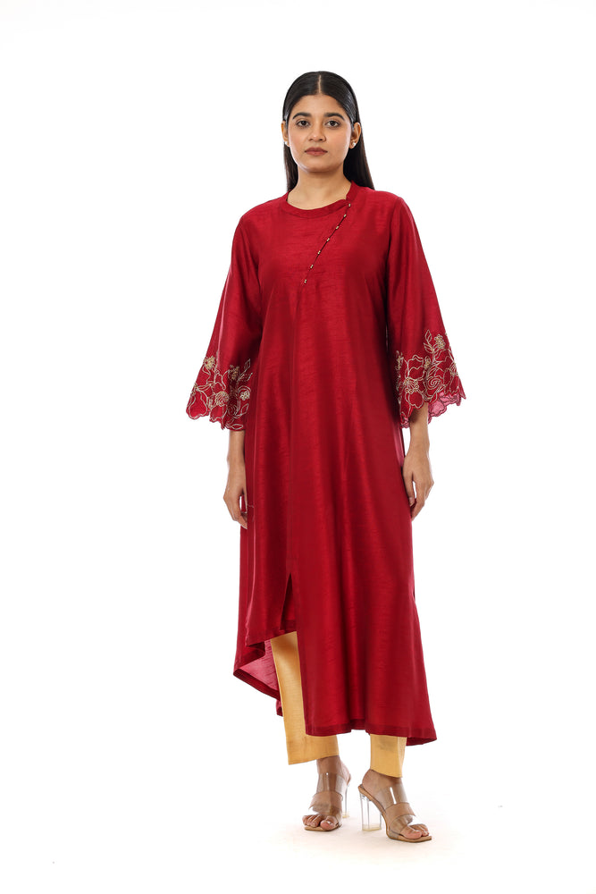 Gold Bell Sleeves Kurta