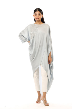 Embroidered Drape Tunic