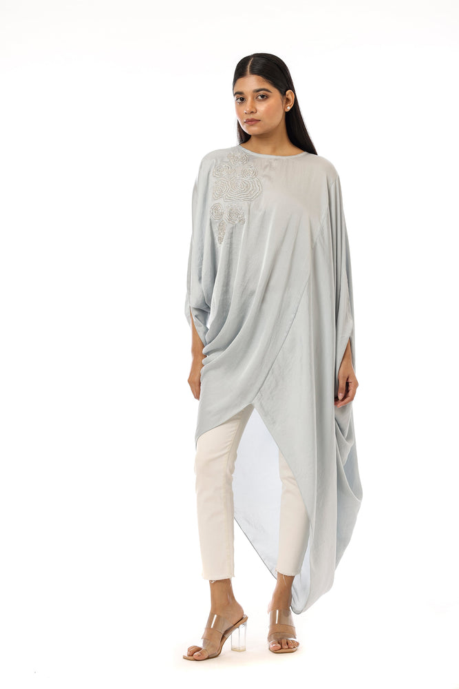 Embroidered Drape Tunic