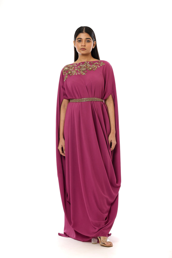 Belted Drape Dress